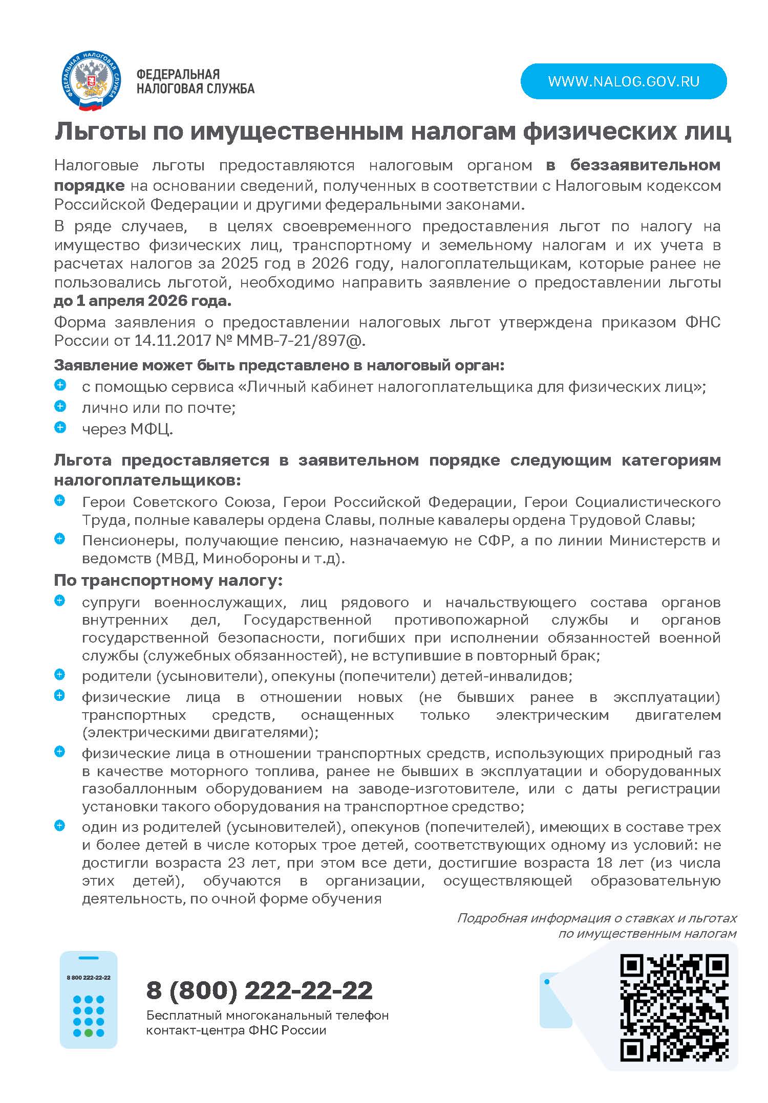 ФНС налог на имущество физ.лиц