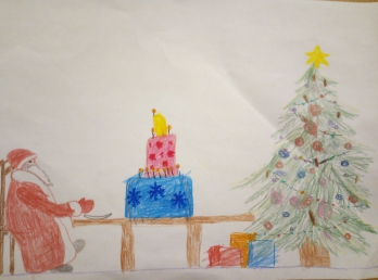 Выставка детского рисунка «День рождения Деда Мороза»